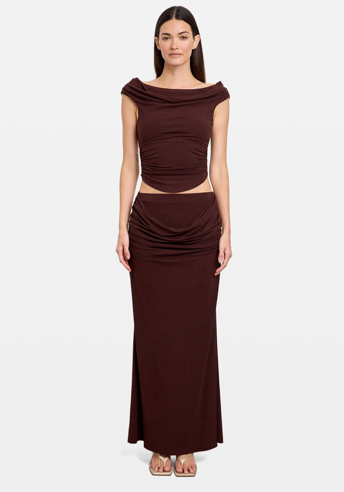 Draped Cowl Top Coffee