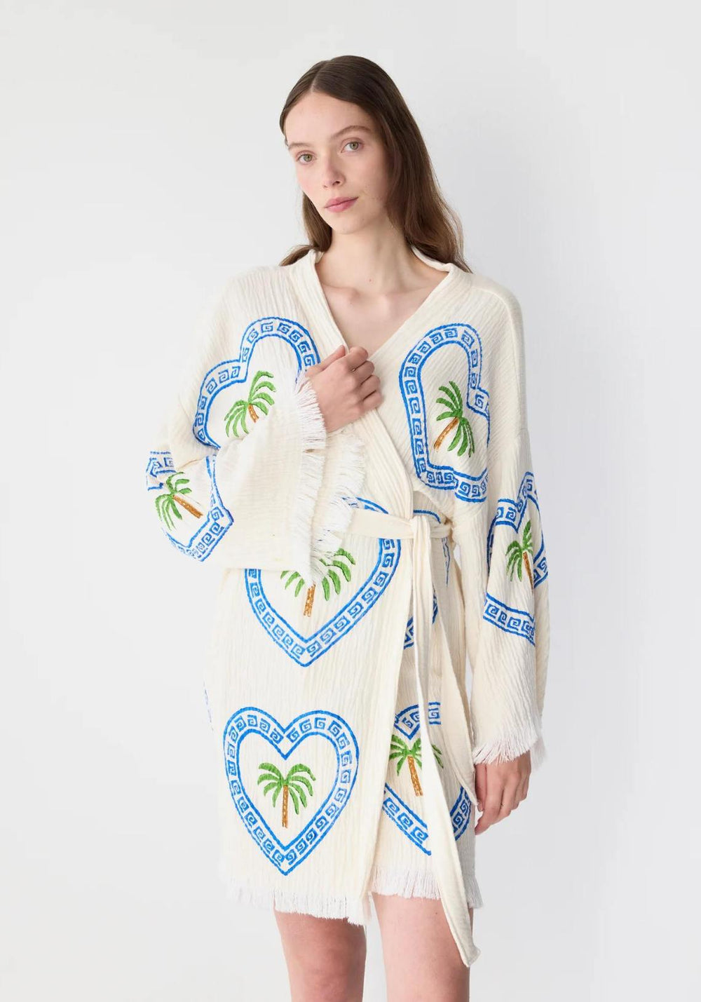 MIDI ROBE NATURAL/PALM