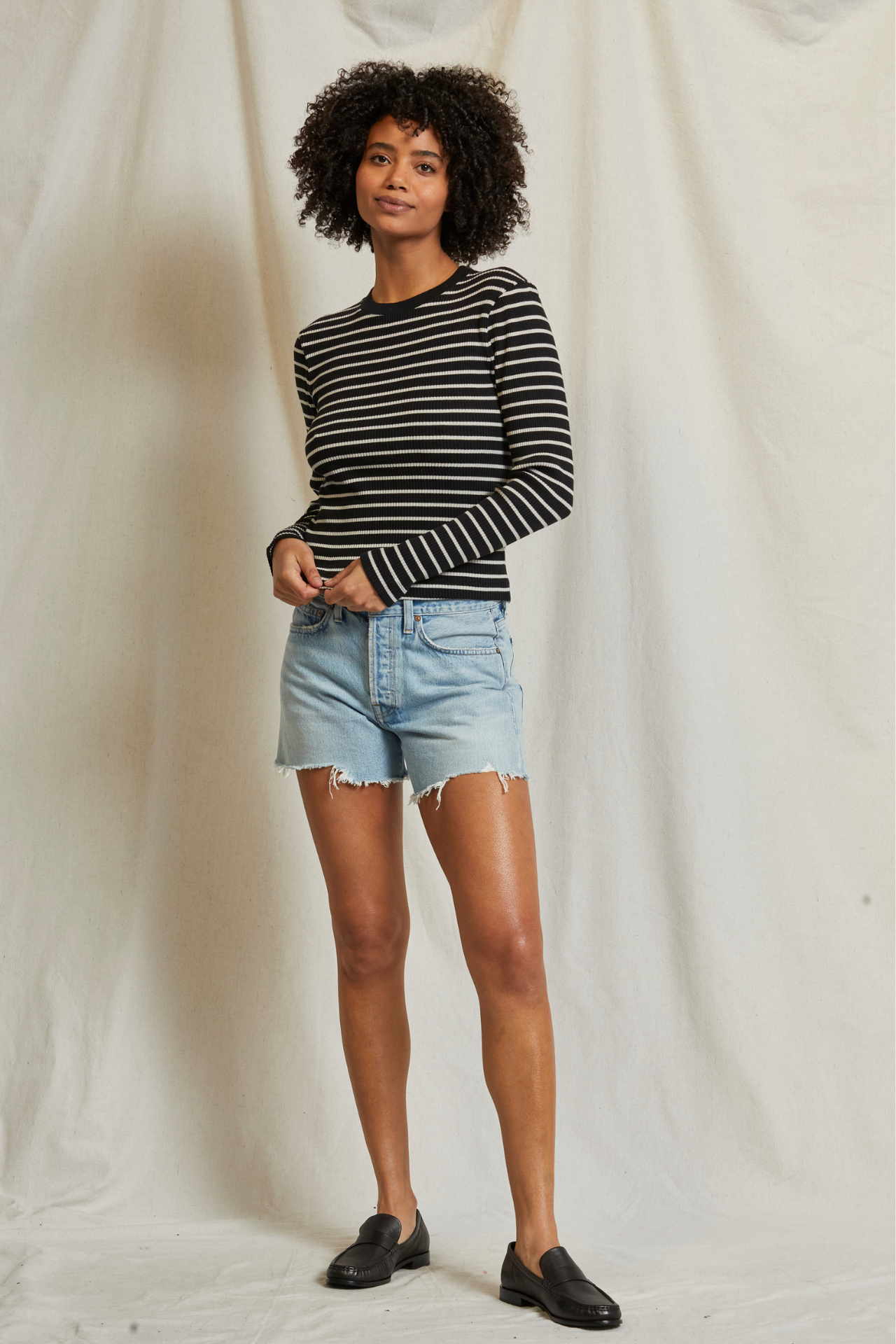 Clyde Ribbed Stripe Tee