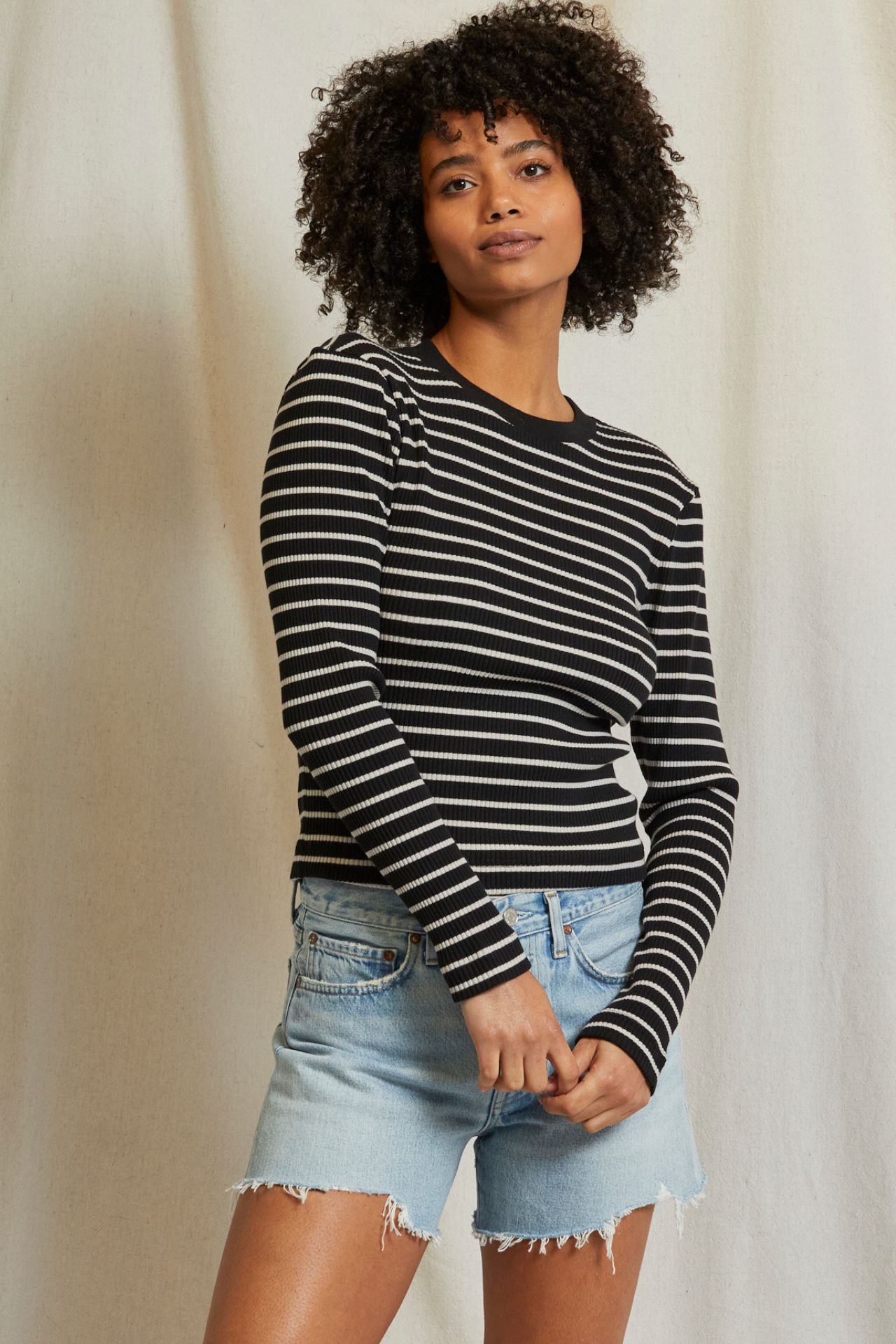 Clyde Ribbed Stripe Tee