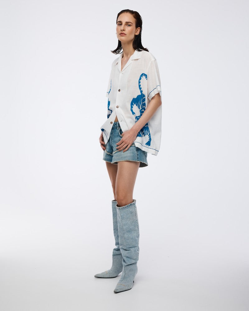 Crouching Tiger Cotton Shirt