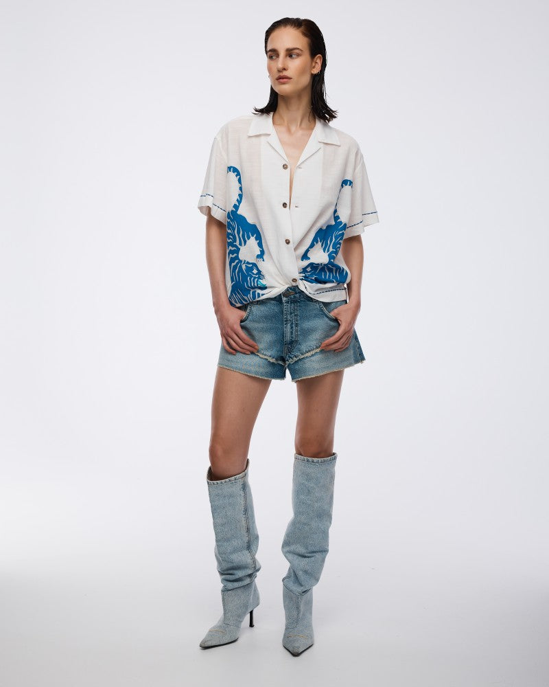 Crouching Tiger Cotton Shirt