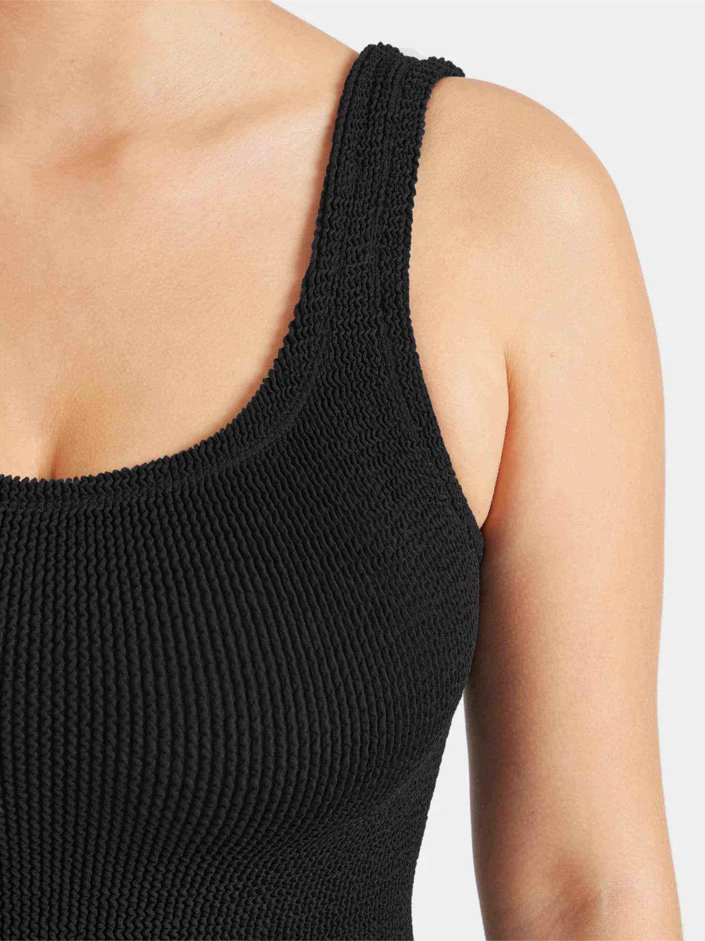 Hunza G Coverage Square Neck Swim Black