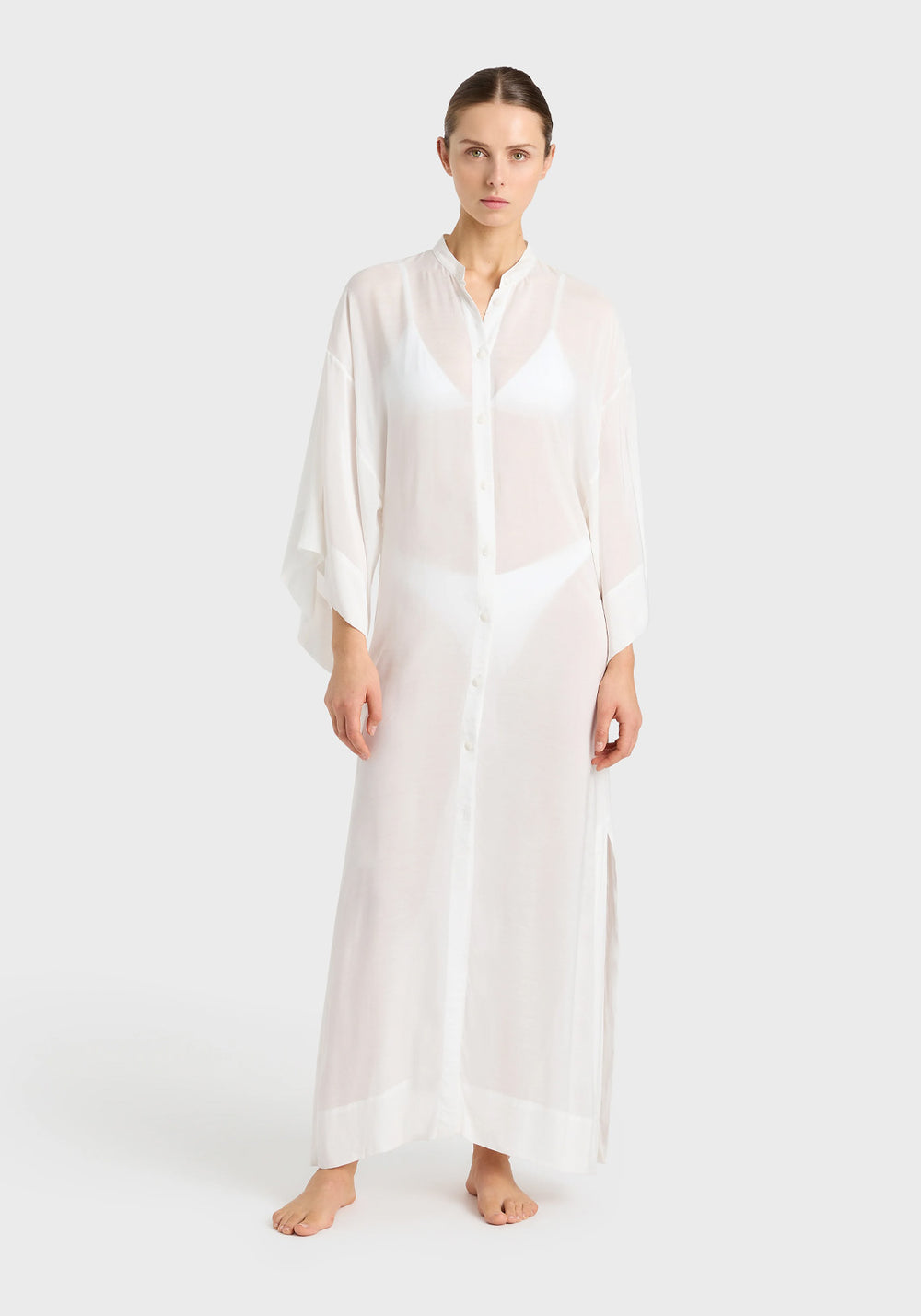 CREMONA KIMONO SLEEVE COVERUP WHITE