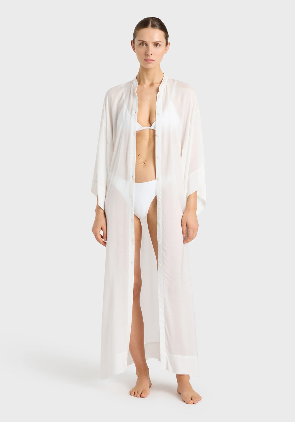 CREMONA KIMONO SLEEVE COVERUP WHITE