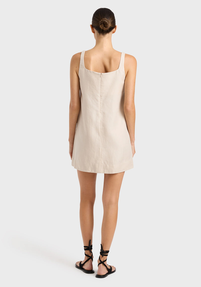 DELPHI EMPIRE MINI DRESS SAND