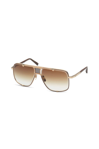 Dita Mach-Five Brushed White Gold/Brown