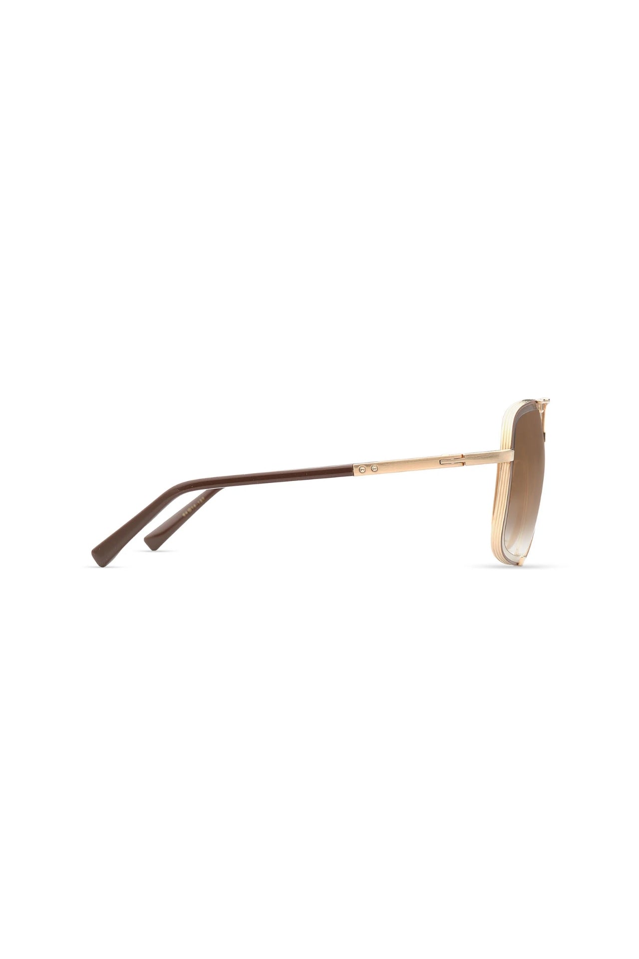 Dita Mach-Five Brushed White Gold/Brown