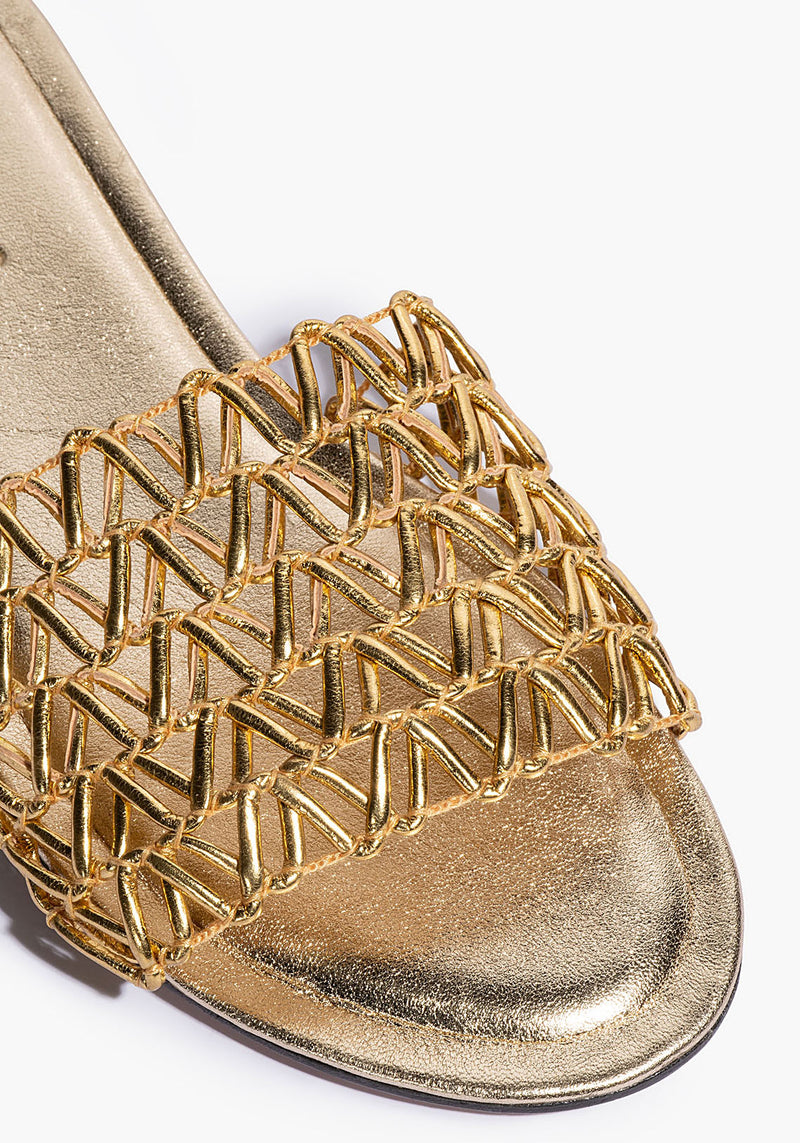 MARCELLA SLIDE GOLD METALLIC