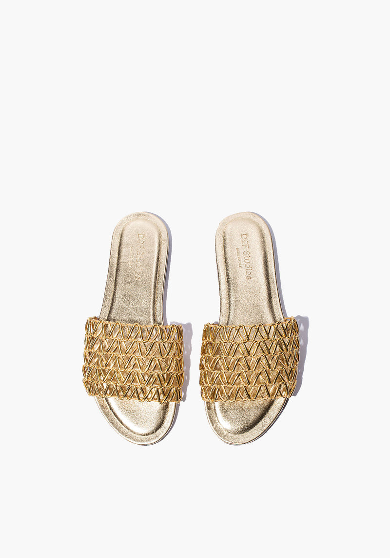 MARCELLA SLIDE GOLD METALLIC