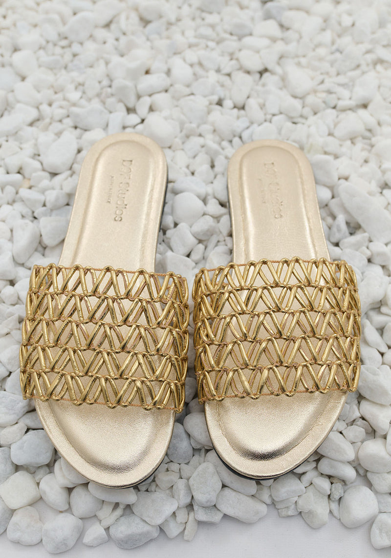 MARCELLA SLIDE GOLD METALLIC