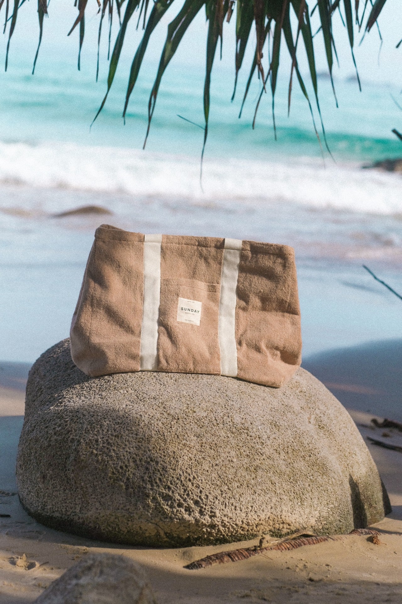 Towelling Beach Bag Husk