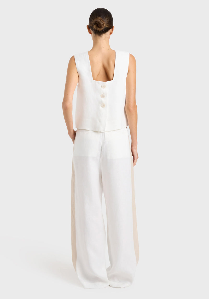 DELPHI SQUARE NECK BODICE WHITE