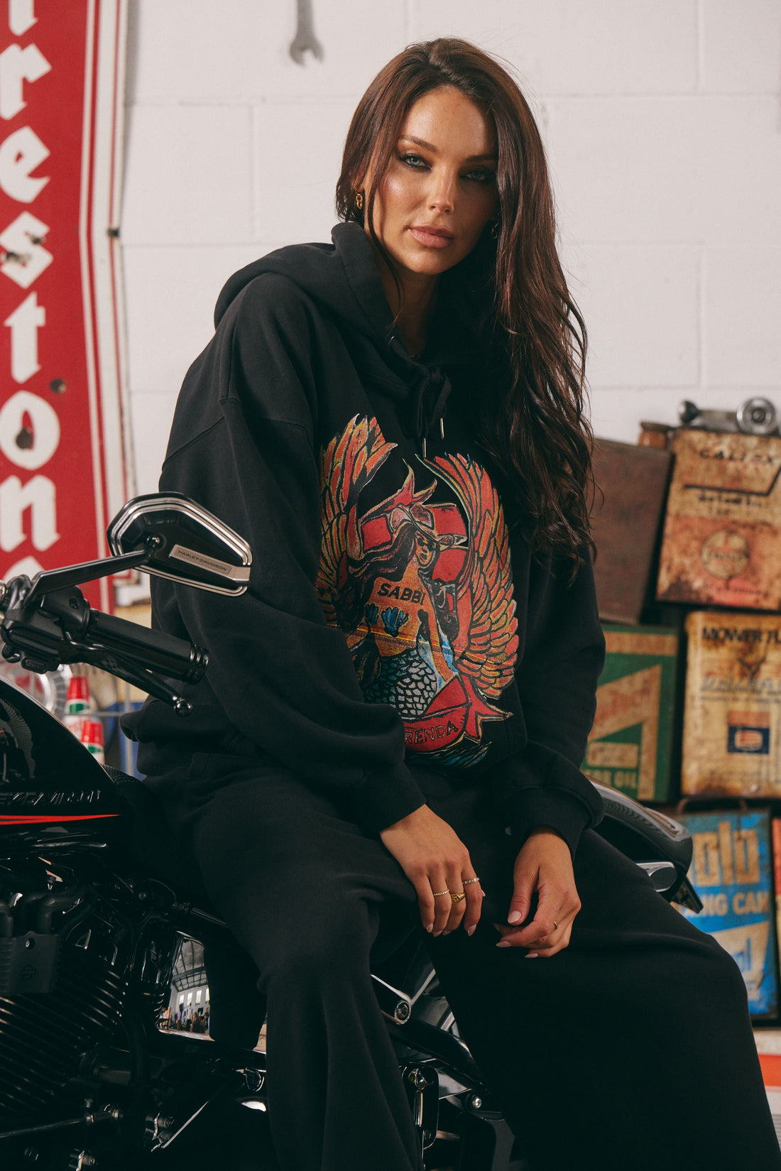 The Brenda Energy Wide Trackpant Black