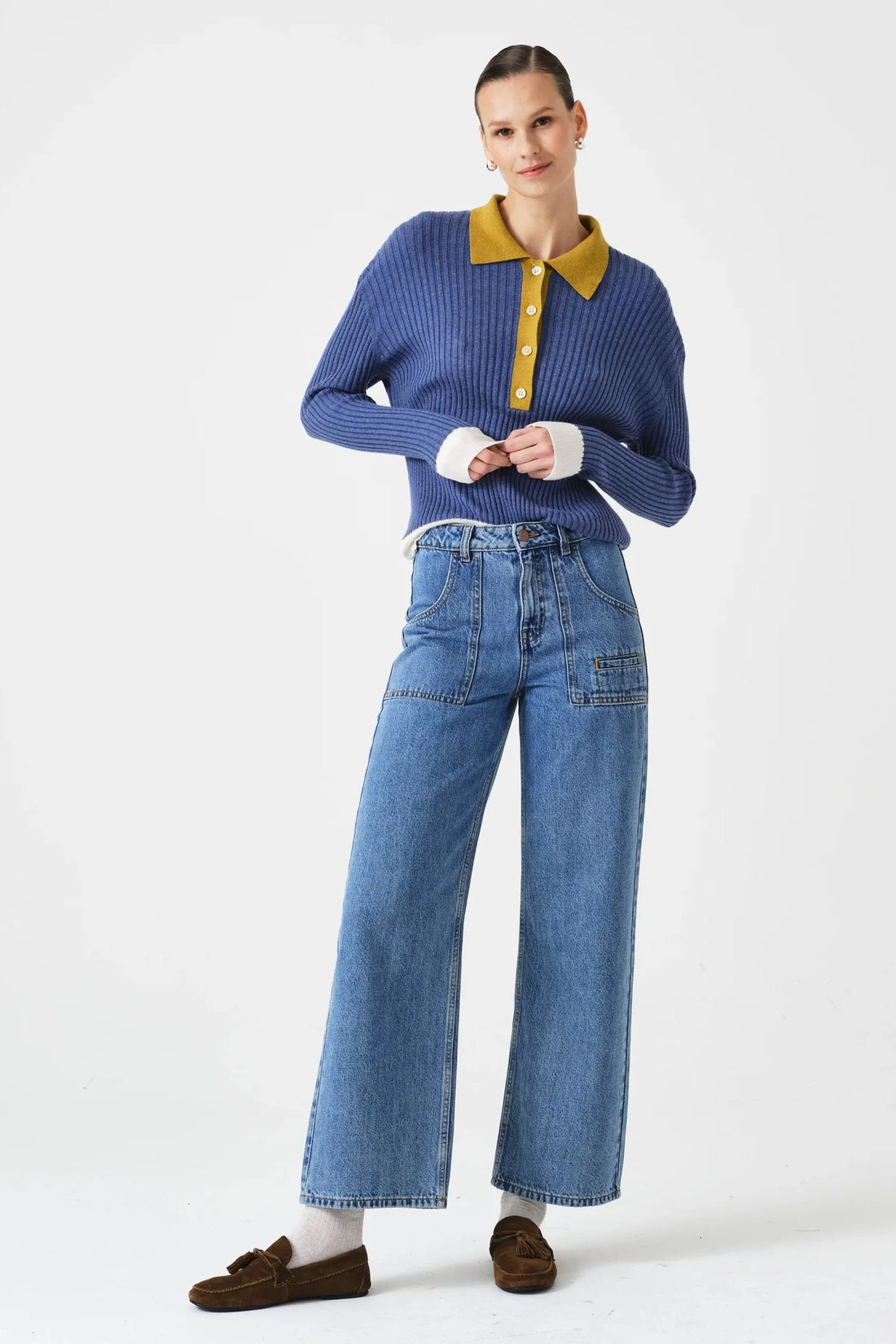 Seventy + Mochi Eden Cropped Jean In Newport