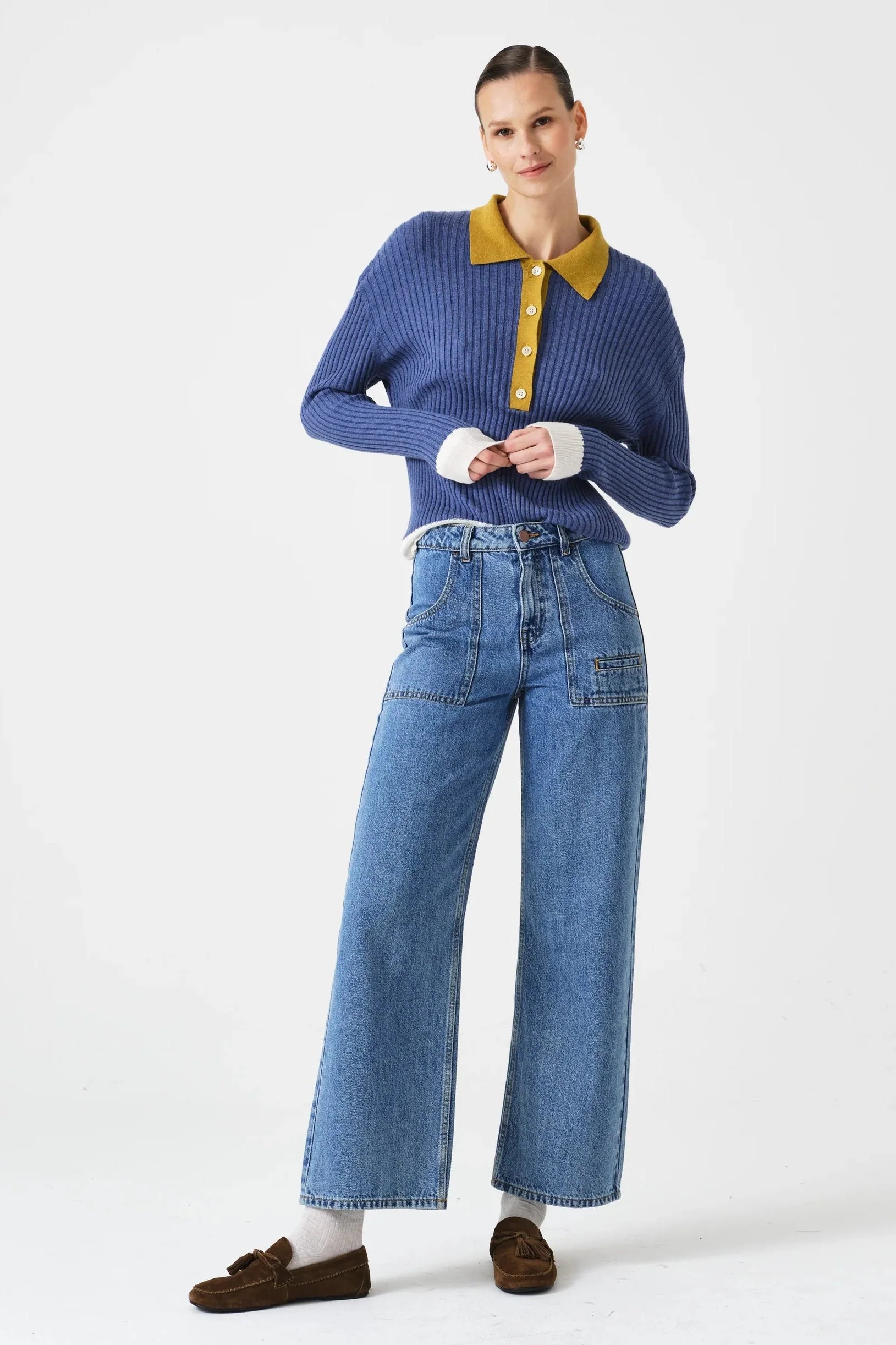 Seventy + Mochi Eden Cropped Jean In Newport