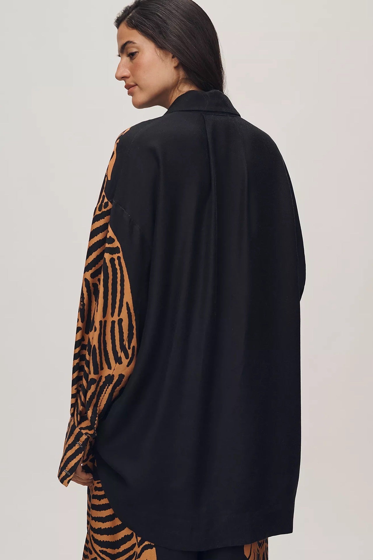 Farm Rio Black Tiger Long Sleeve Shirt