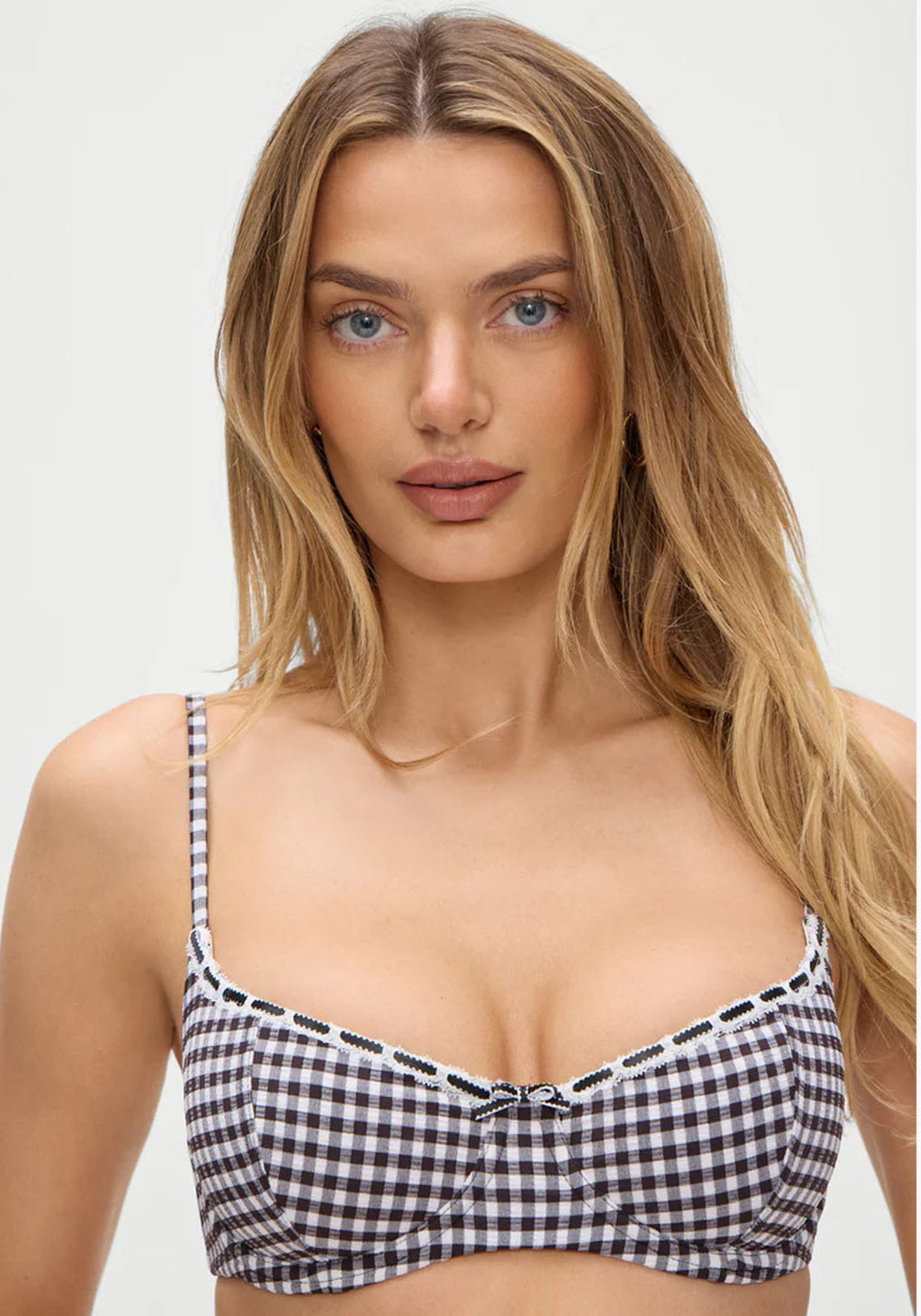 COLA SEERSUCKER GINGHAM TOP