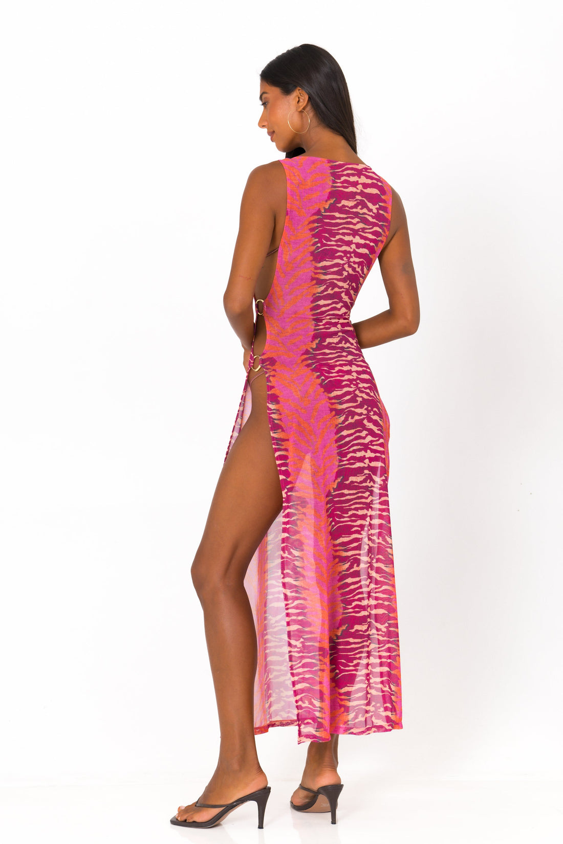 Fae Swim Zahara Dress in Tigress – back