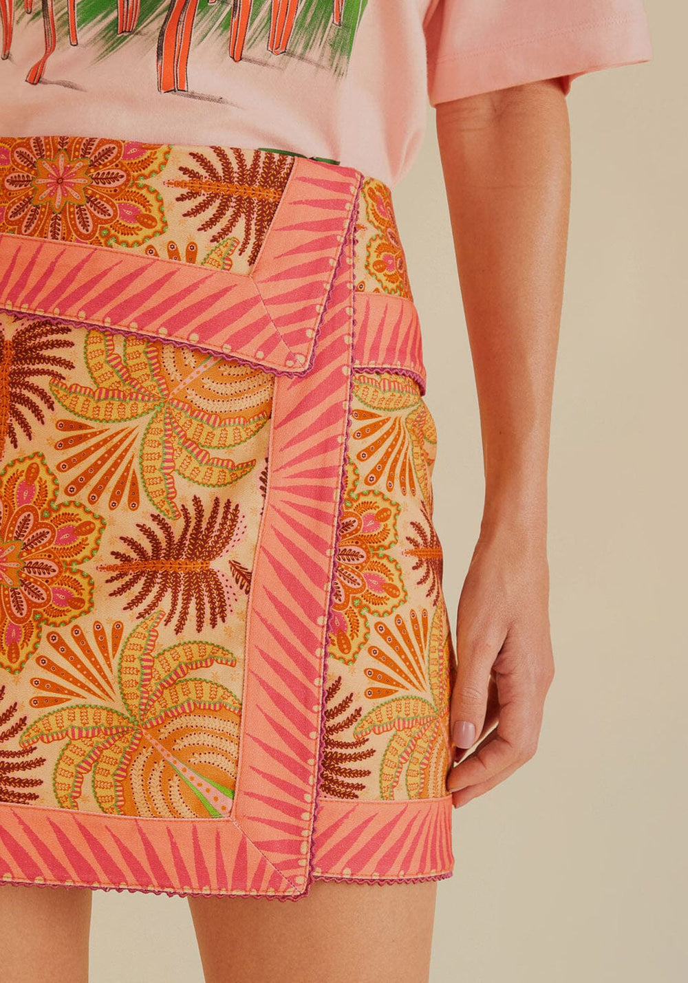 PALM SCARF SKIRT