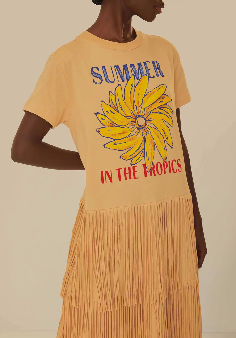 SUMMER IN THE TROPICS FRINGE DRESS