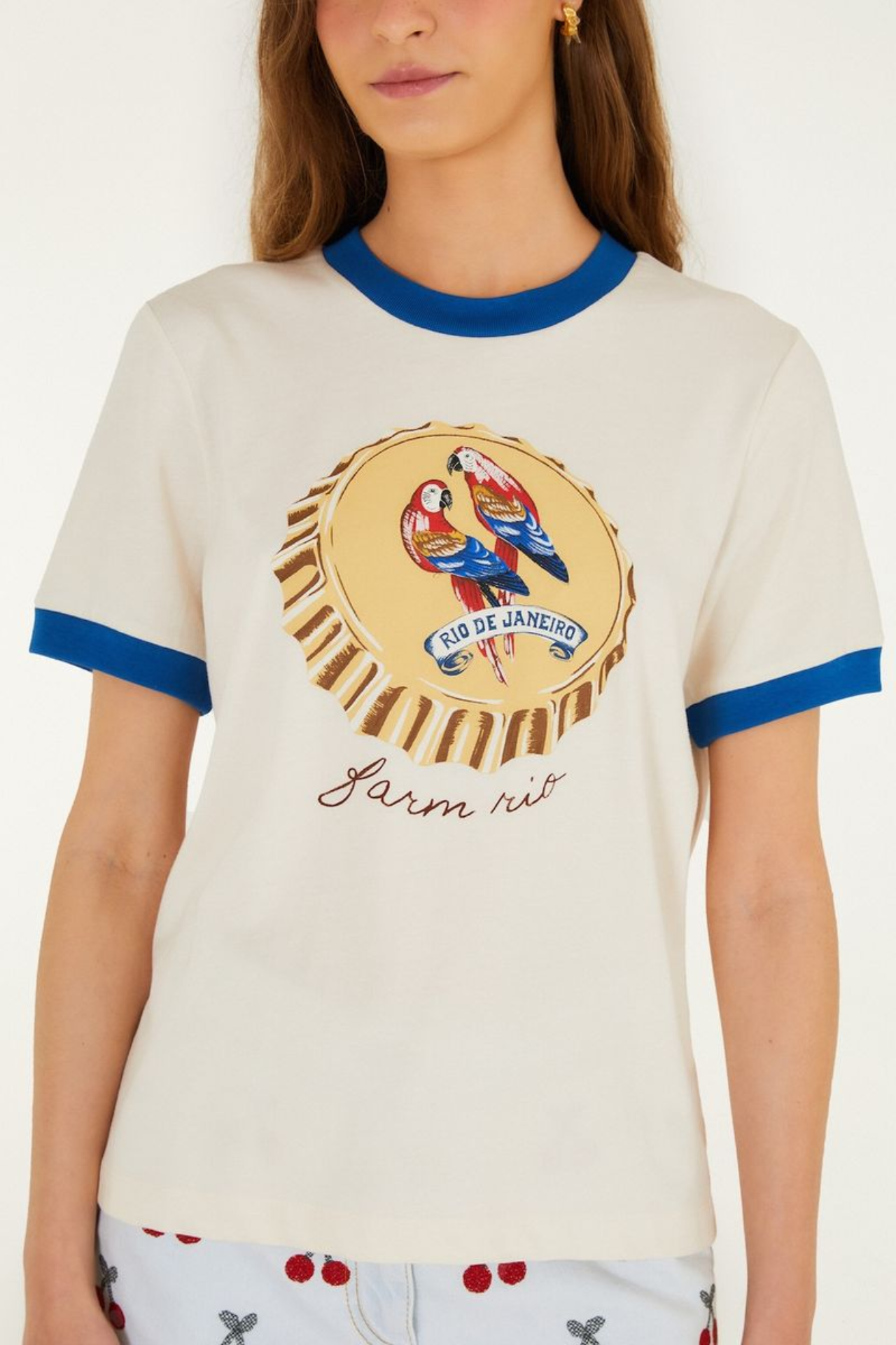 Farm Rio Beer Cap Baby T-Shirt Off-White