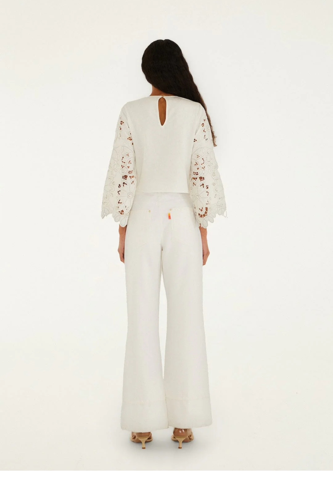 Twill Pants Pocket Fringe in Denim