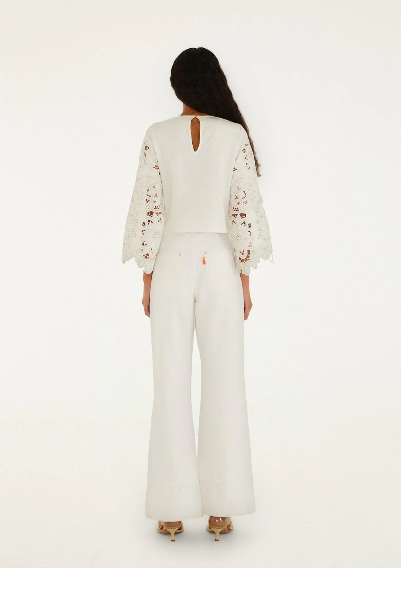 Twill Pants Pocket Fringe in Denim