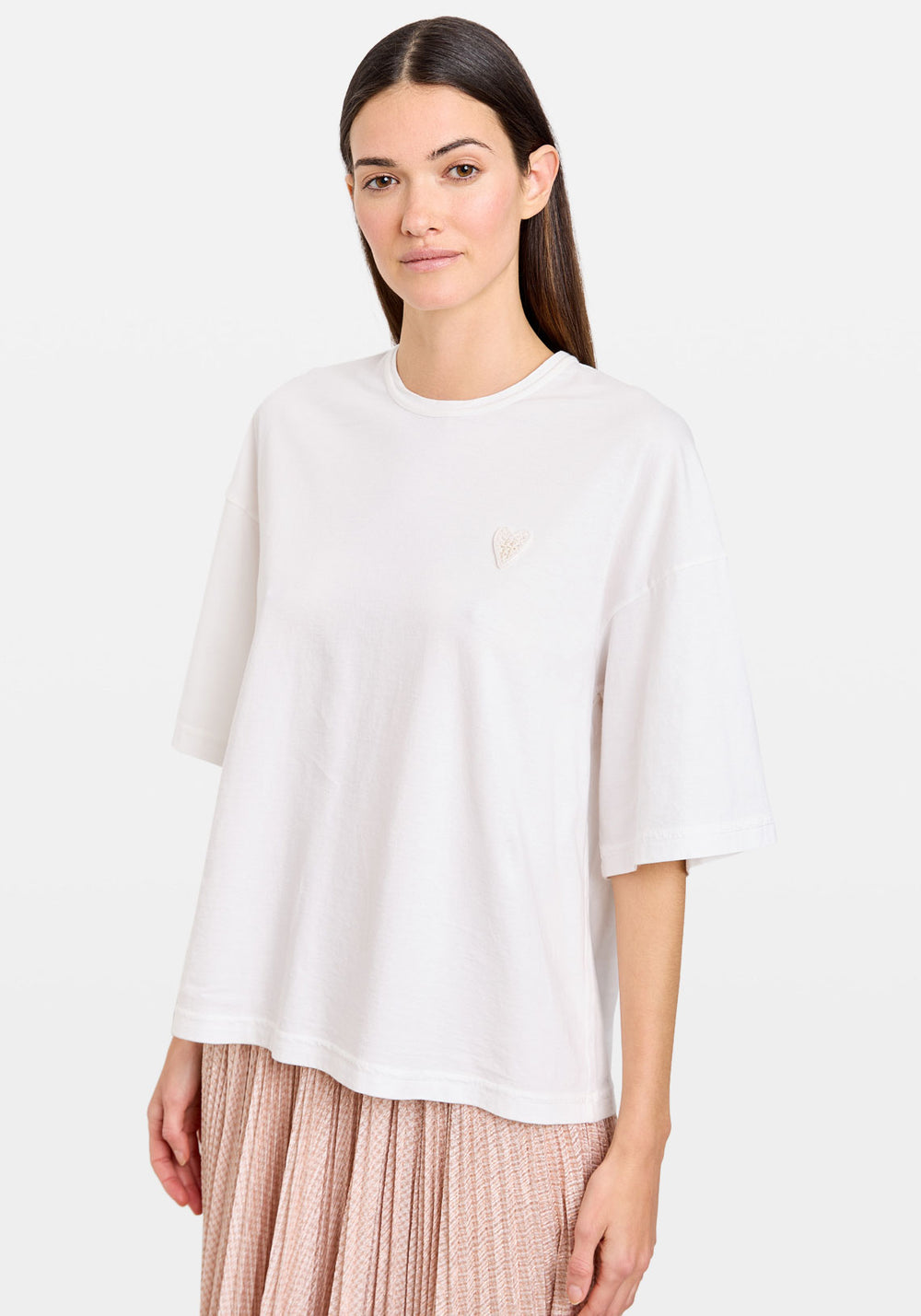 ESSENTIAL ORGANIC JERSEY HALF SLEEVE T-SHIRT BIANCO