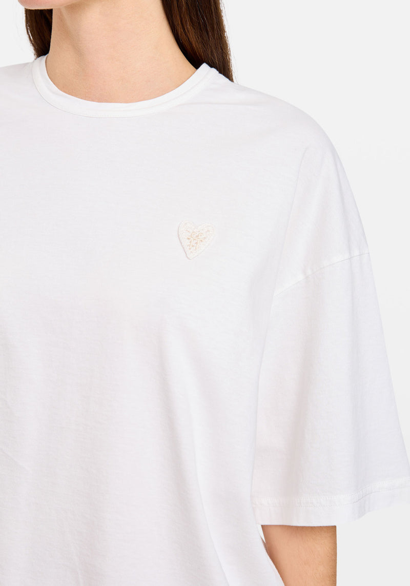 ESSENTIAL ORGANIC JERSEY HALF SLEEVE T-SHIRT BIANCO