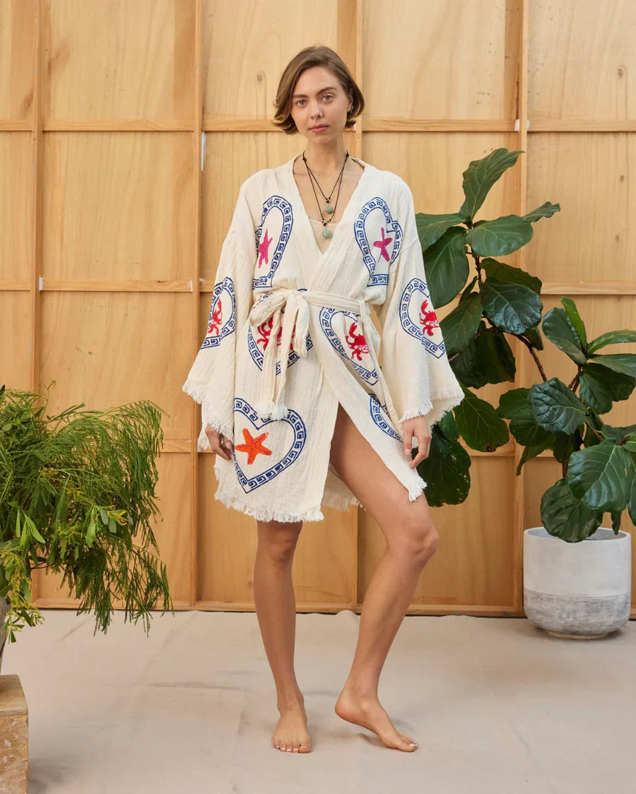 Natural Midi Robe Crab / Sea Star