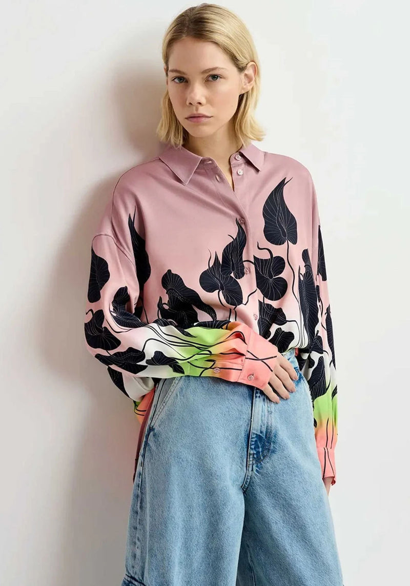 MULTICOLOR FLORAL-PRINT SHIRT