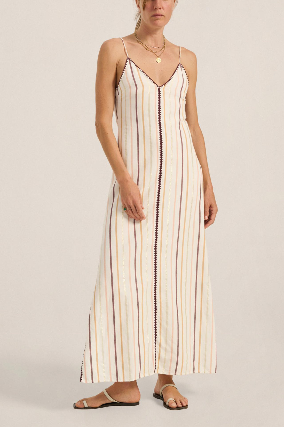 Ilio Nema Gorgon Dress In Casablanca Stripe