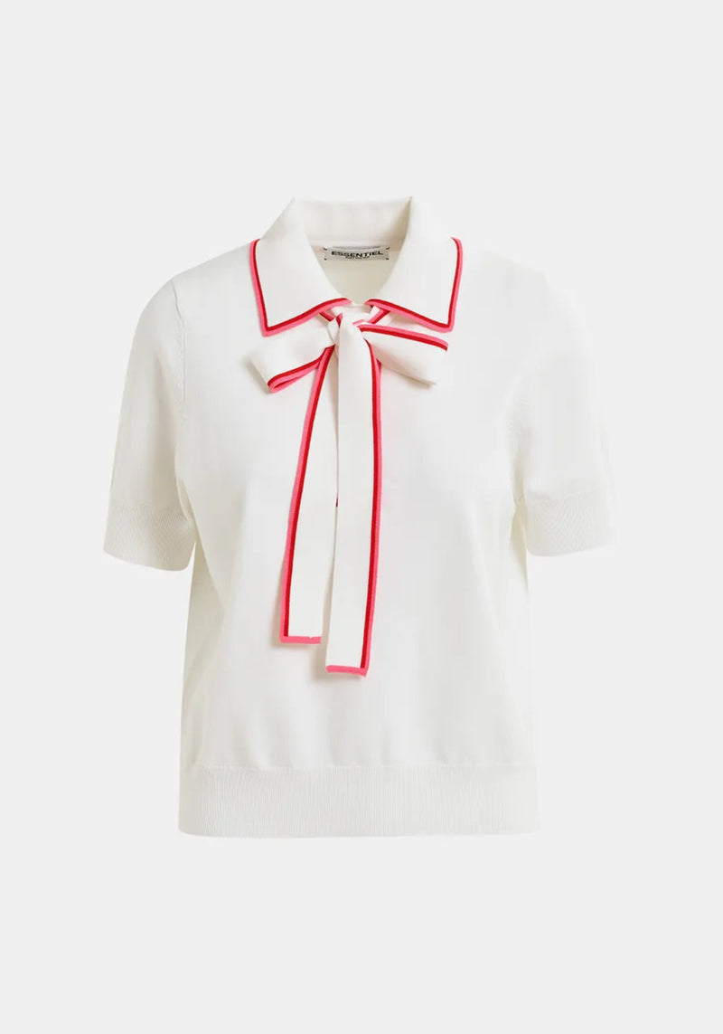 HIGHT POLO WITH A BOW OFF WHITE