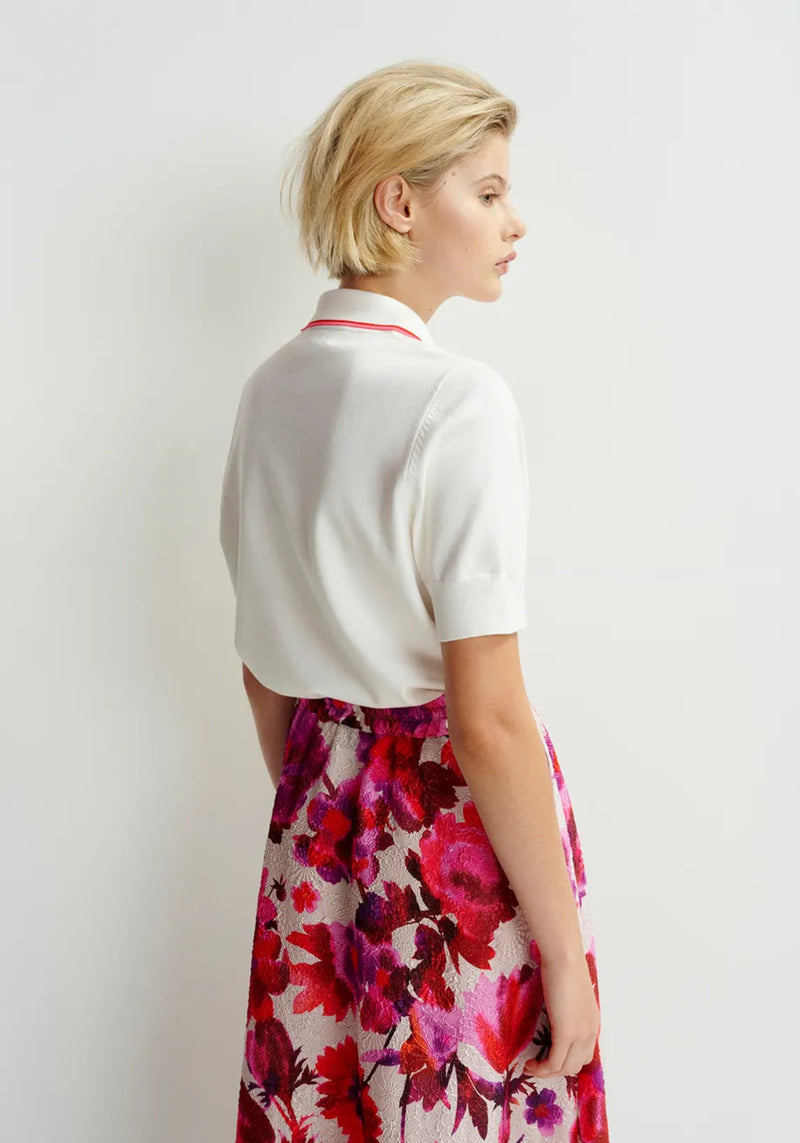 HIGHT POLO WITH A BOW OFF WHITE