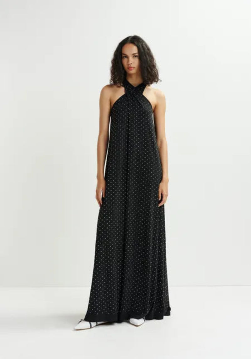 HISHA RHINESTONE MAXI DRESS