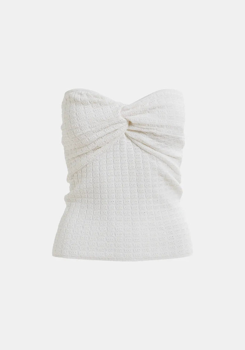 HOLO KNITTED TOP OFF WHITE