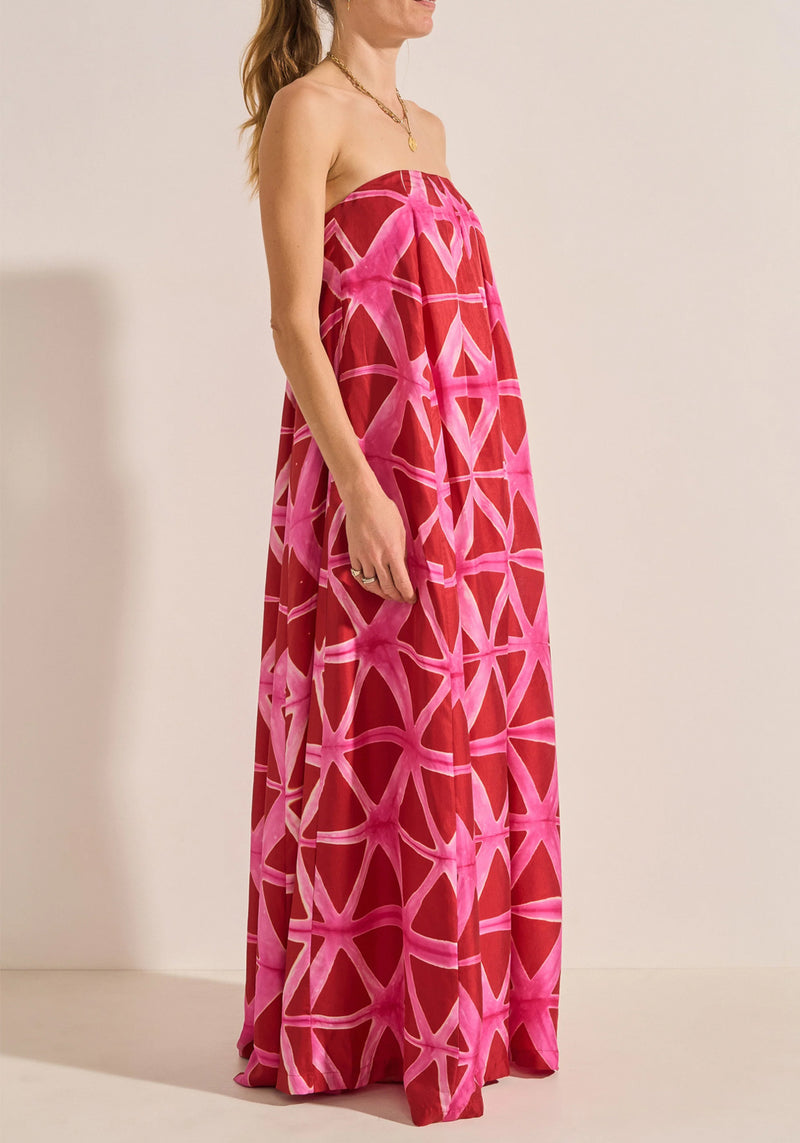 NIOBE DRESS PINK AND RED