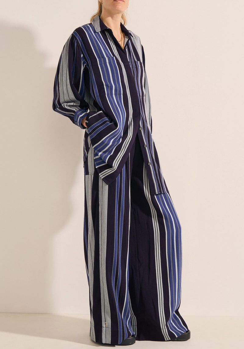 PLUTUS DELOS STRIPE SHIRT DRESS