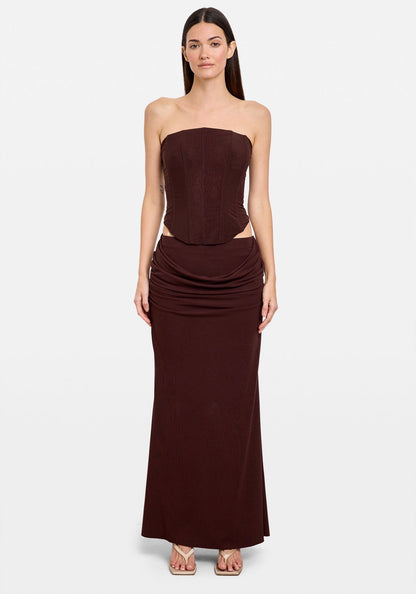 Mesh Corset Bustier Coffee