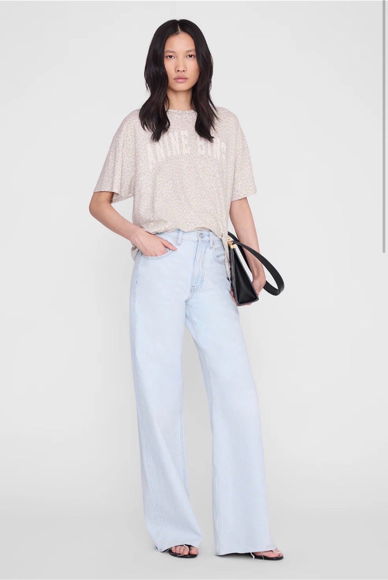 Cade Tee Washed White Leopard