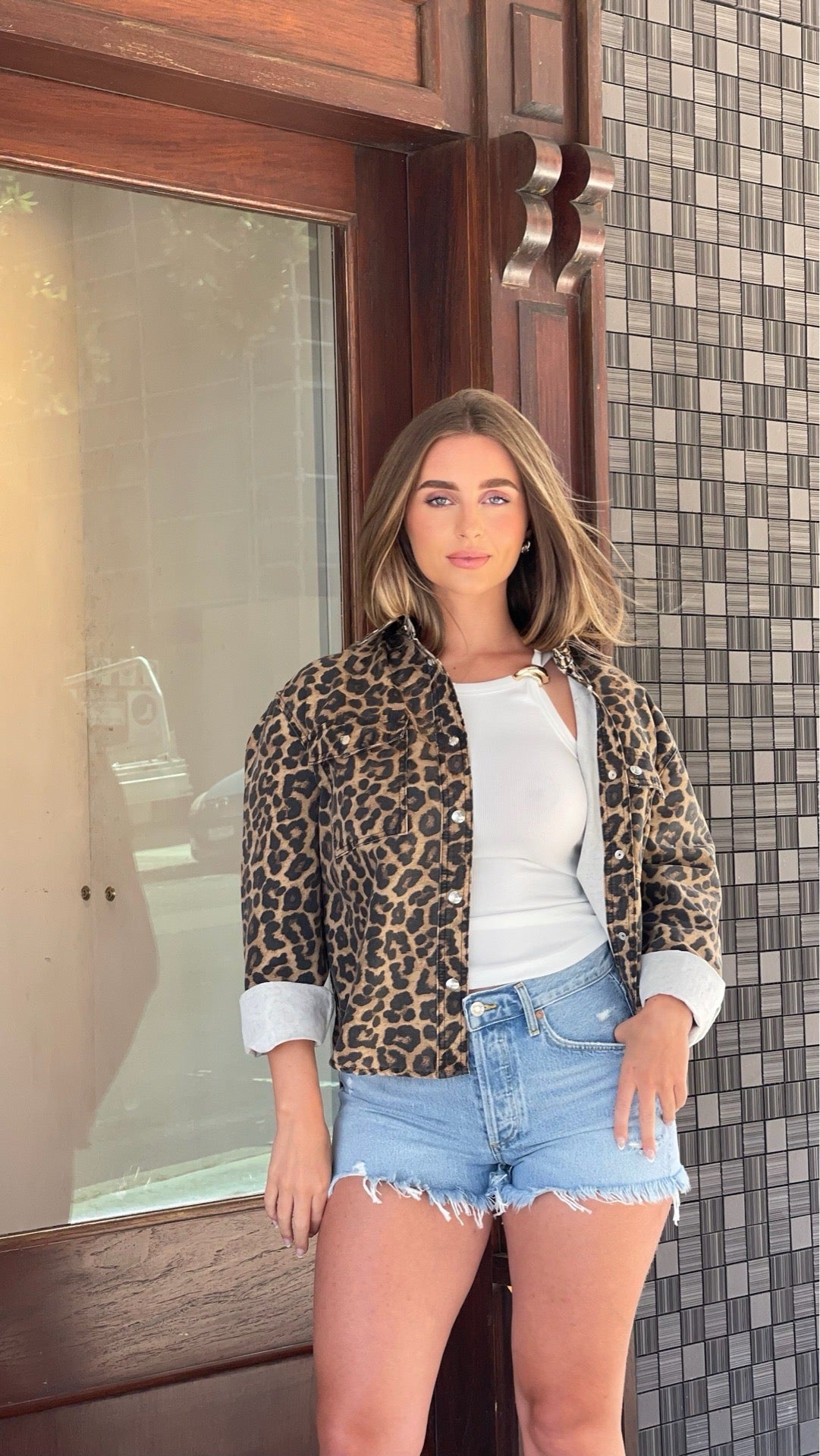 Paxton Black &amp; Brown Leopard Shirt