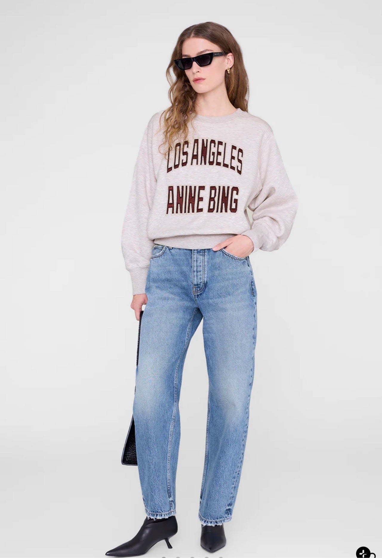 Harry Shrunken Sweat Oatmeal Melange