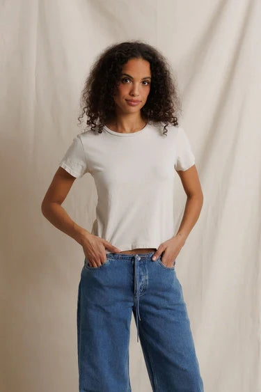 Perfect White Tee Lisa Recycle Cotton Slim Crew Tee