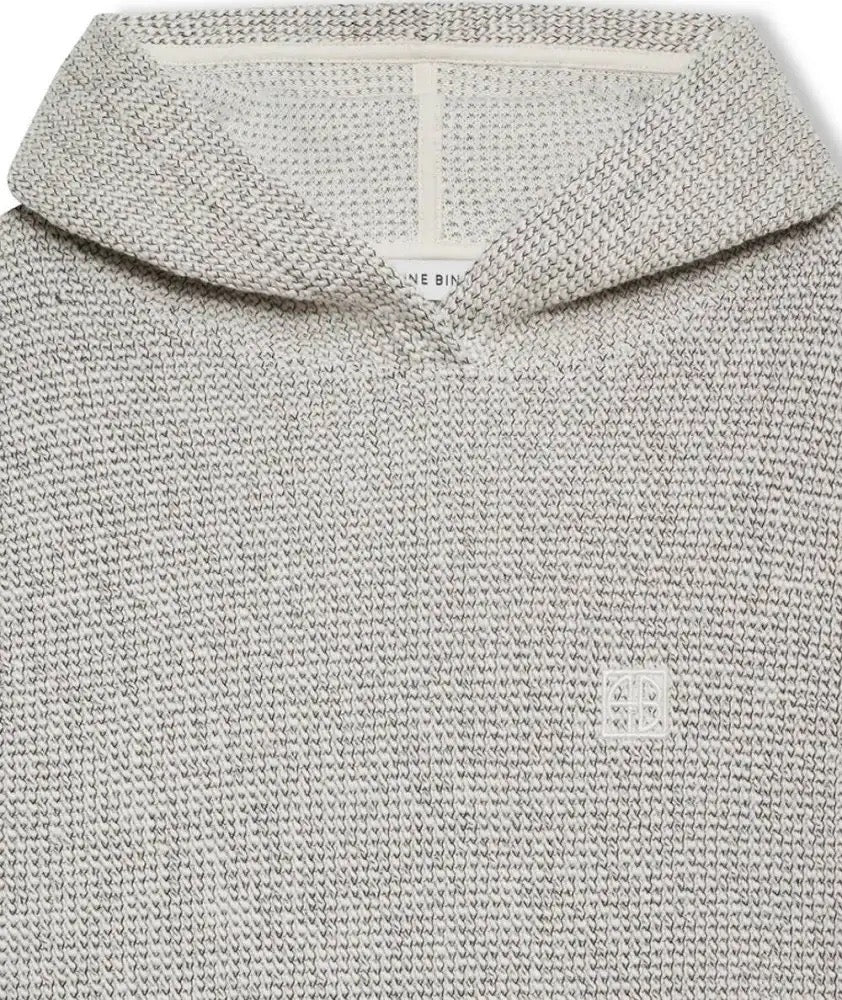 Alec Hoodie Framed Monogram Ivory And Black