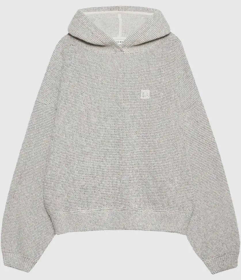 Alec Hoodie Framed Monogram Ivory And Black