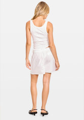 Lace Scoop Tank White