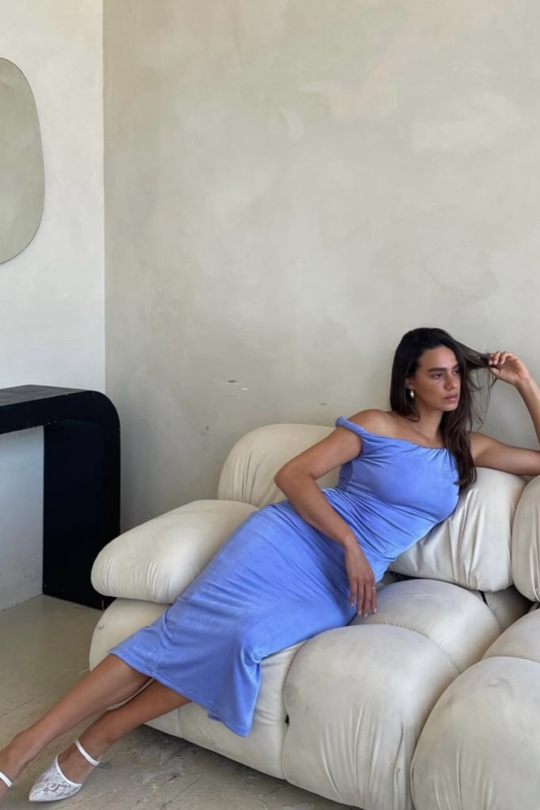 Johansen Long Poppy Dress Blue