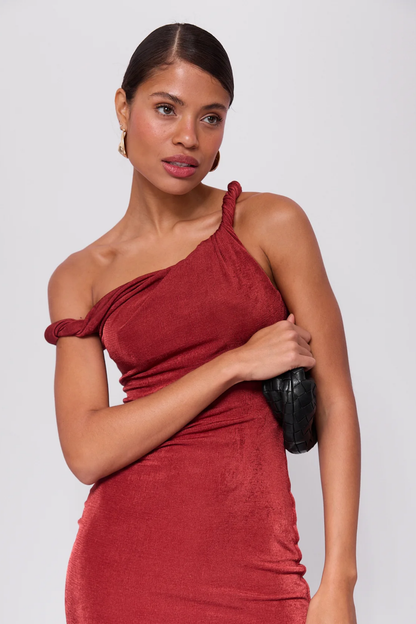Johansen Long Poppy Dress Cherry