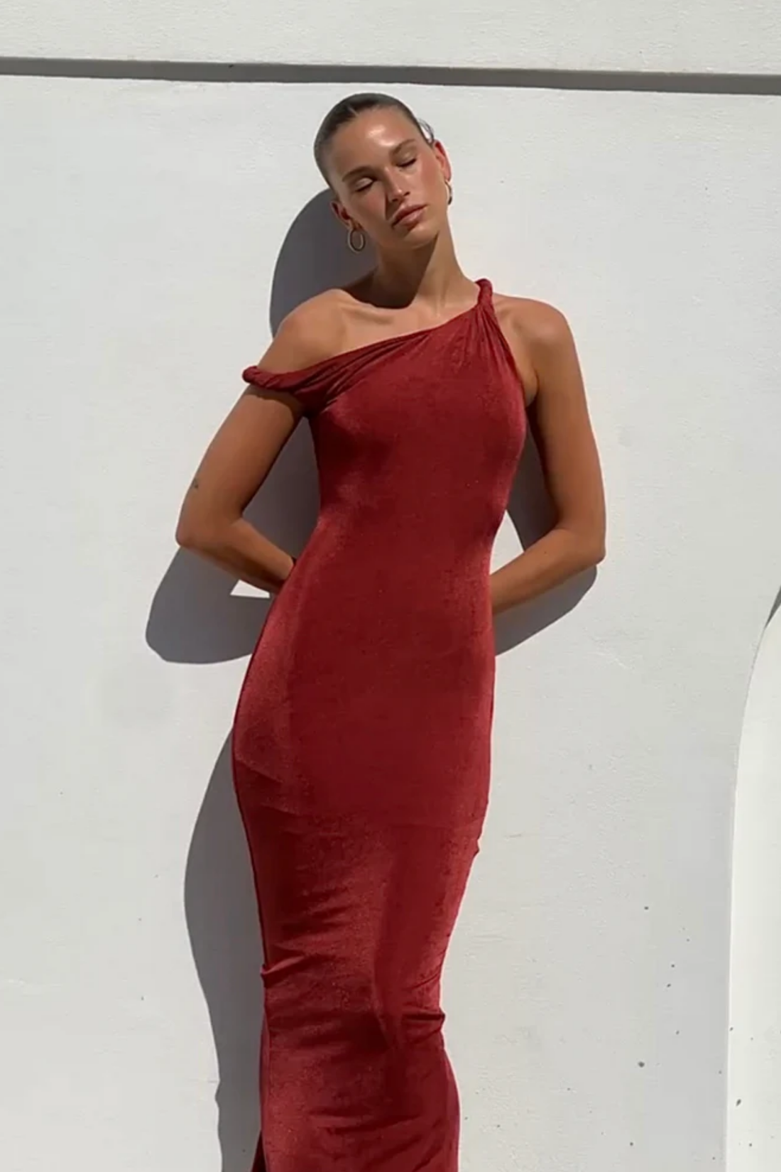 Johansen Long Poppy Dress Cherry